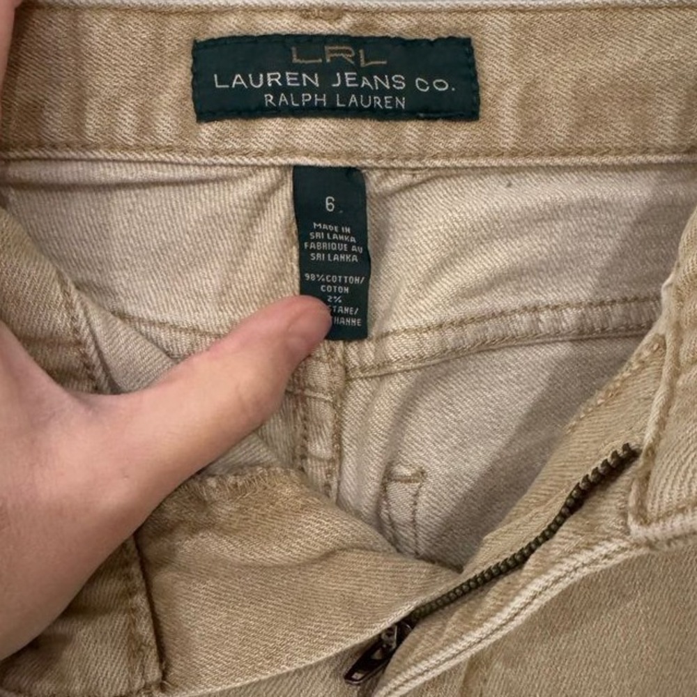 Lauren Jeans Co. Riding Pants Stretch Casual Khaki Trousers Women's Size 6 - Picture 2 of 6